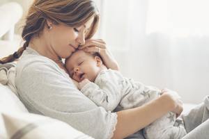 newborn baby and mother